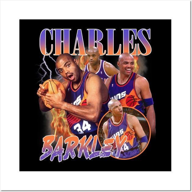 RETRO VINTAGE CHARLES BARKLEY SIR CHARLES CHUCK BOOTLEG Wall Art by Archer Expressionism Style